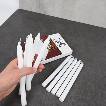 NOTES FOR LATER Long-Burning Emergency Candles Smokeless & Odorless White Candles for Power Outages