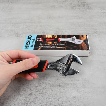 KESUO 6 Inch Adjustable Wrench Upgraded Non Slip Handle for DIY Professional Use