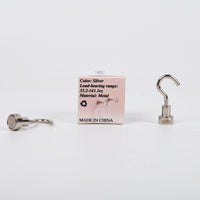 ujrfnj 2-Pack Magnetic Metal Hooks Heavy Duty Magnetic Hooks with Strong Adhesion
