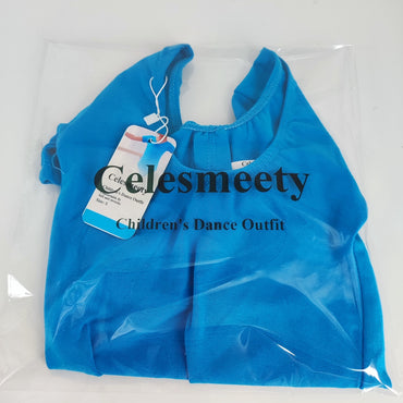 Celesmeety Children's Dance Outfit - Premium Blue Costume for Comfort and Flexibility