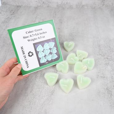 NOTES FOR LATER Heart-Shaped Confession Candles Green Romantic Candle for Gift & Evening Ambiance