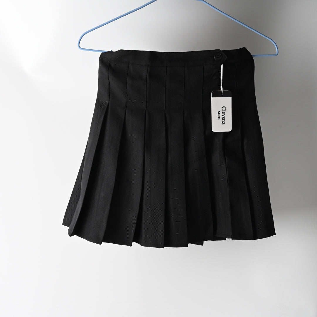 Cievsna Women's High-Waisted Black Skirt Professional Hidden Zipper Design Elegant A-Line Ladies Casual Wear Classic Fashion