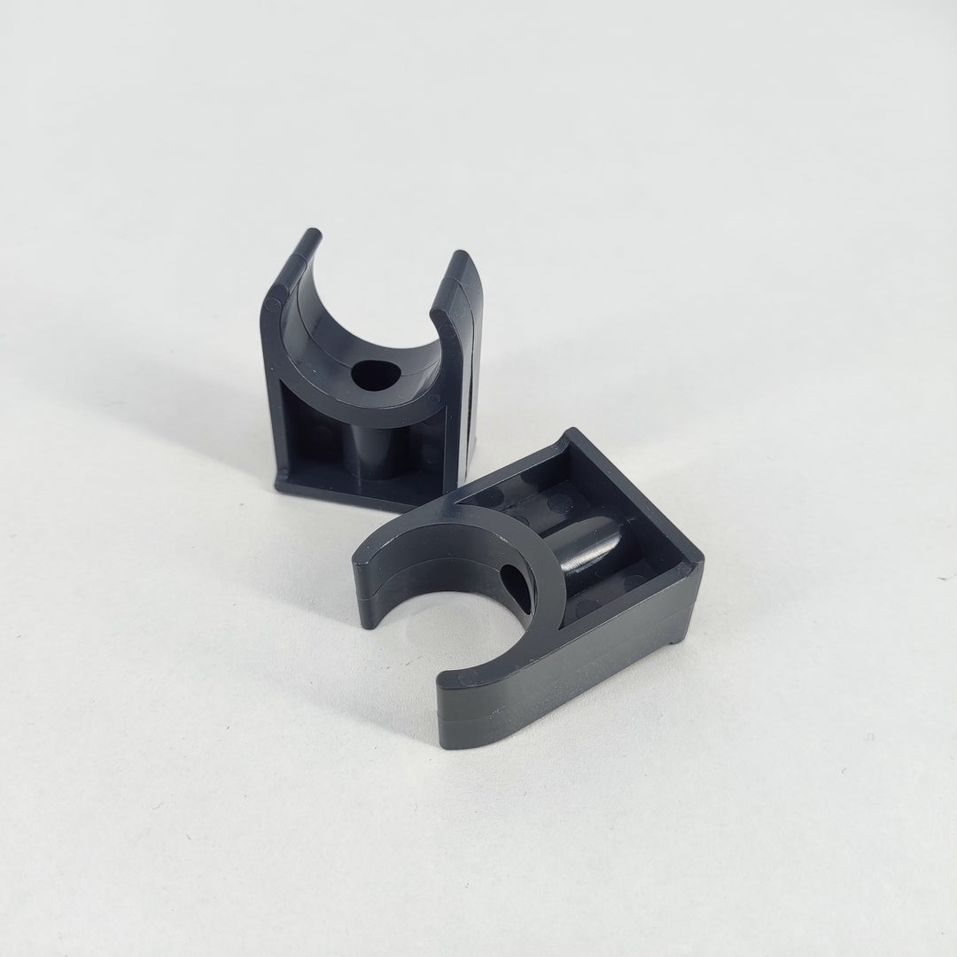 PACOSER Durable PVC Cable or Pipe Clips – 1 Inch Black Clips for Organized Setup