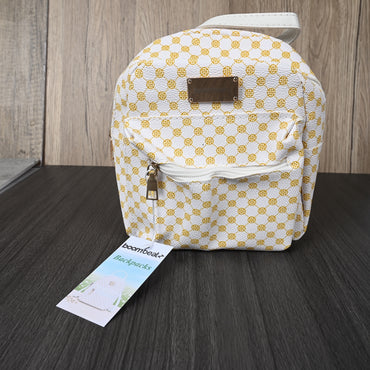 boombeatz Korean Style White Backpack for Women Fashionable Lightweight Daypack for School, Work & Travel