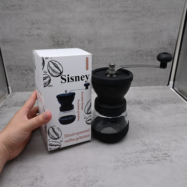 Sisney Premium Hand-Operated Coffee Grinders - Ceramic Burr Manual Coffee Mill with Adjustable Settings