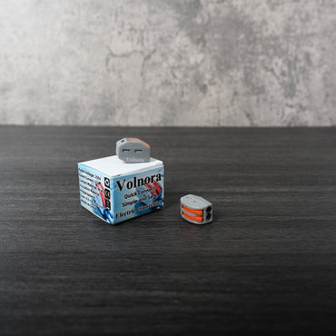 Volnora Electric Connectors Plug In Quick Wire Connectors 2 In 2 Out Terminal Block for Soft and Hard Wiring Universal Butt Splice