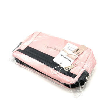 campmemory Waist pouches Fashion Pink Cloth Zipper Buckle Close Waist Pouches For Daily Wear
