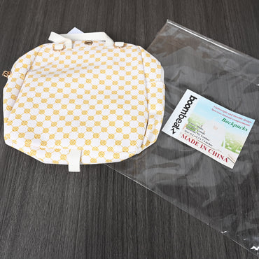 boombeatz Korean Style White Backpack for Women Fashionable Lightweight Daypack for School, Work & Travel