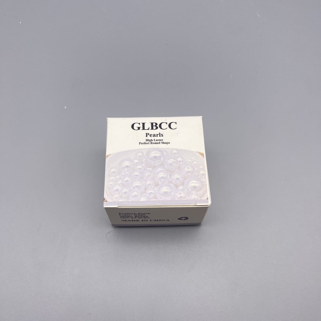 GLBCC Pearl Beads for Jewelry Making, DIY Craft Decoration, White Round Loose Spacer Bead