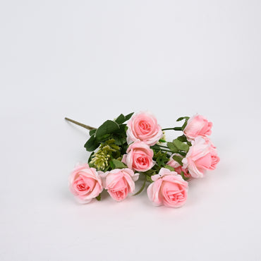 JHSHUDSR Pink Decorative Artificial Flowers of Plastics Realistic Silk-like Artificial Flowers of Plastics for Home and Office Decor
