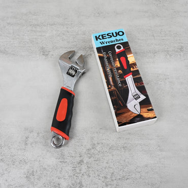 KESUO 6 Inch Adjustable Wrench Upgraded Non Slip Handle for DIY Professional Use