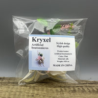 Kryxel Soft Rustic Floral Brooch Pin: Handcrafted Artificial Boutonnieres for Elegance