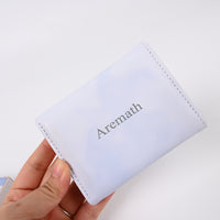 Aremath Blue Leather Wallet Slim Minimalist Wallets with Multiple Card Slots Compact and Portable Design
