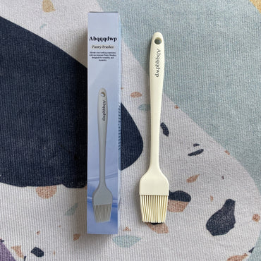 Abqqqdwp Pastry brushes Off White 3cm * 22cm Silicone Basting Tool With Hanging Hole Pastry Brushes For Baking Grilling Sauces