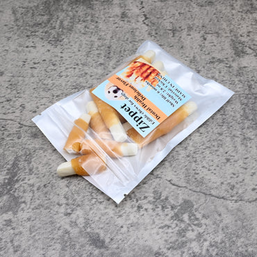 Zippet Edible Chews for Animals Pet Chicken Breast Dental Chew Sticks for Small to Medium Dogs