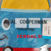 REAL COOPERMAN School Bus Children's Backpack - Adorable Cartoon Design for Preschool Kids