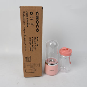 CHOCO Juice Machines Portable Rechargeable Mini Juicer Blender Pink