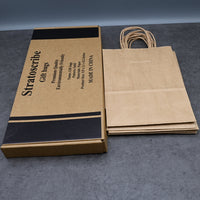 Stratoscribe Gift Bags Premium Quality Paper Present Bags Bulk Pack Elegant Design for Birthday Wedding Party Holiday Christmas Gift Giving All Occasions