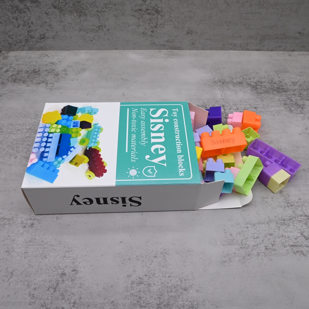Sisney Educational Toy Construction Blocks Interactive Building Bricks STEM Learning Interlocking Plastic Blocks Set Creative Development Construction Toys