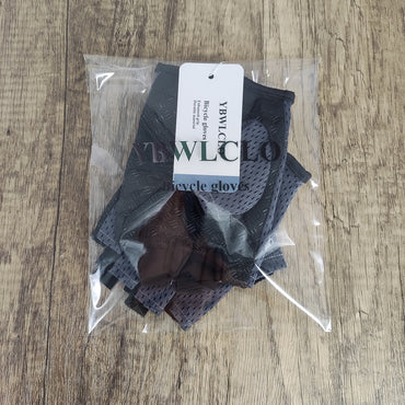 YBWLCLO Black Lycra Cycling Gloves | Medium Size | Comfortable & Durable