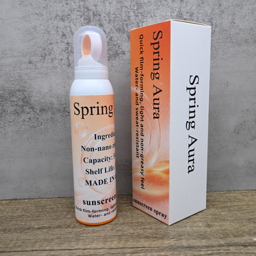 Spring Aura Sunscreen Spray SPF 50 Broad Spectrum UVA UVB Protection Lightweight Physical Sunscreen