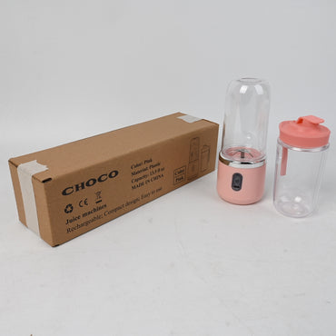 CHOCO Juice Machines Portable Rechargeable Mini Juicer Blender Pink