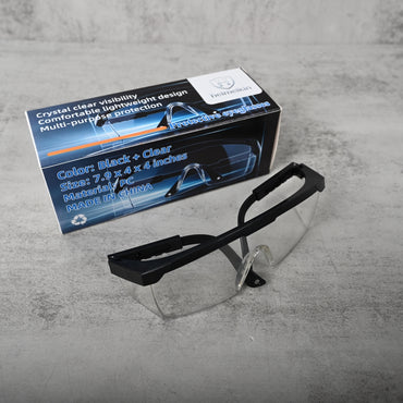 H helmelkin Protective Glasses Safety Goggles Protective Eyewear Impact Resistant Clear Lens Lightweight