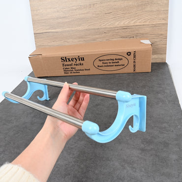Slxeyiu Blue Bathroom Towel Racks Rust-Resistant Space Saving Towel Holder