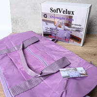 SofVelux Light Purple Travel Duffel Bag Foldable Lightweight Overnight Bag for Gym, Weekends & Getaways