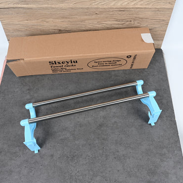 Slxeyiu Blue Bathroom Towel Racks Rust-Resistant Space Saving Towel Holder