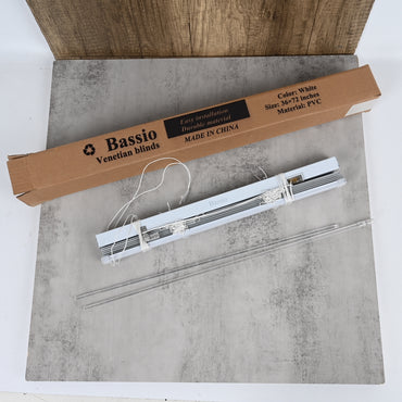 Bassio Pure White Venetian Blinds Adjustable Window Blinds for Home & Office