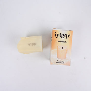 iytgqe Yellow LED Candles with Black Core Realistic Flameless Teardrop LED Candles for Home Decor