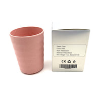 Rivora Cups Pink Minimalist Wheat Straw Material Height 11Cm Diameter 8Cm Eco-Friendly Cups