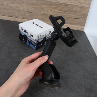 Kxbuigo Universal Car Phone Mount Strong Suction Windshield & Dashboard Smartphone Holder