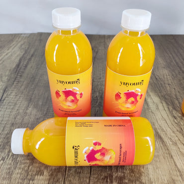 yuyoung Low Sugar Mango Fruit-based beverages - 12.17 fl oz Bottles, Rich in Vitamin C