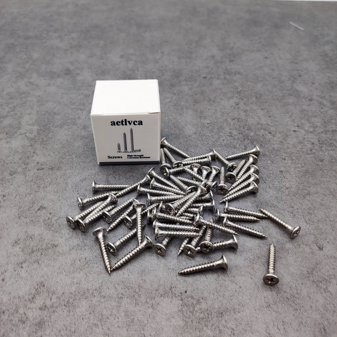 aetlvca Stainless Steel Screws Set – Durable Phillips Drive Metal and Wood Screws for Versatile Applications