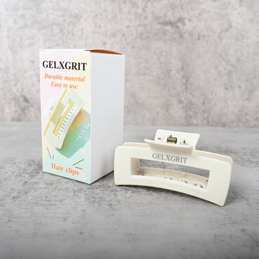 GELXGRIT Hair Clips Beige Square Hair Clip Secure Grip Smooth Edges