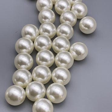 GLBCC Pearl Beads for Jewelry Making, DIY Craft Decoration, White Round Loose Spacer Bead