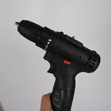 VEEOUR Black 198tV Handheld Electric Drill Dual-Speed Power Drill with Impact Function