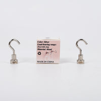 ujrfnj 2-Pack Magnetic Metal Hooks Heavy Duty Magnetic Hooks with Strong Adhesion