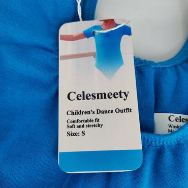 Celesmeety Children's Dance Outfit - Premium Blue Costume for Comfort and Flexibility