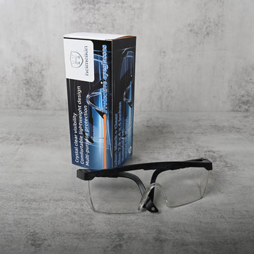 H helmelkin Protective Glasses Safety Goggles Protective Eyewear Impact Resistant Clear Lens Lightweight