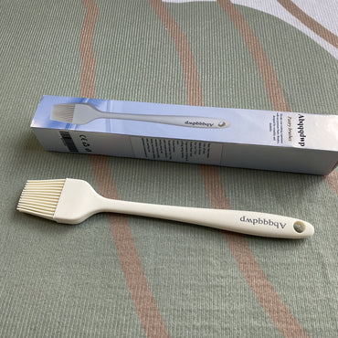 Abqqqdwp Pastry brushes Off White 3cm * 22cm Silicone Basting Tool With Hanging Hole Pastry Brushes For Baking Grilling Sauces