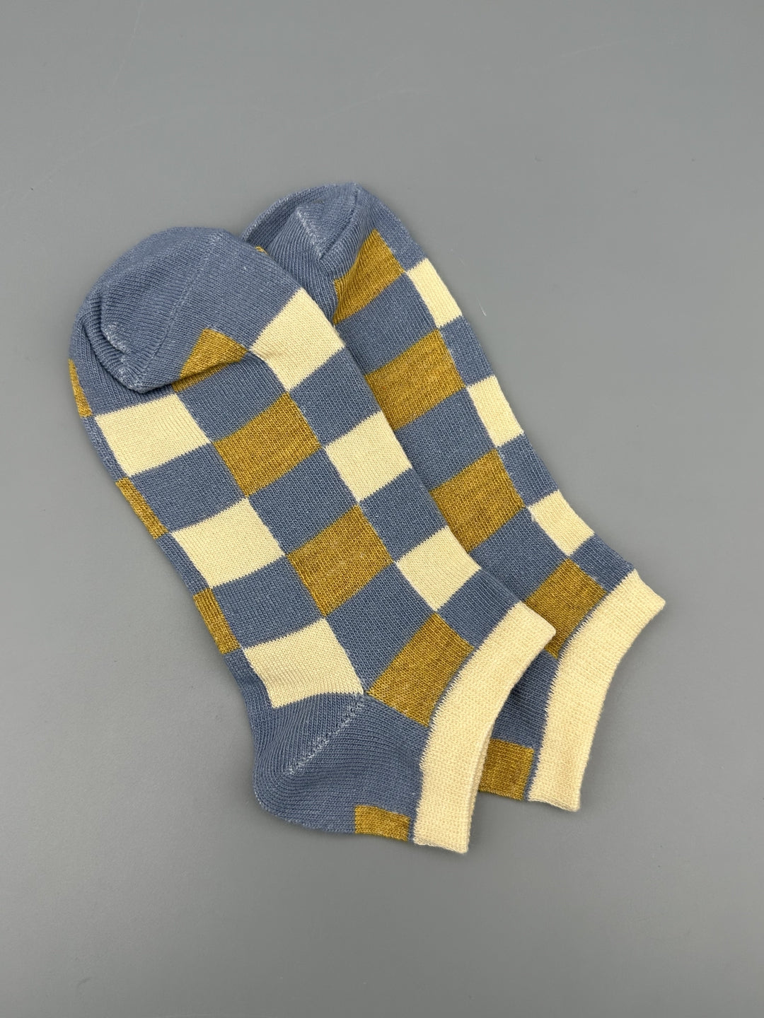 Pedalix Men's Classic Blue Plaid Blue Checkered Socks