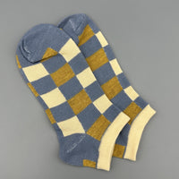 Pedalix Men's Classic Blue Plaid Blue Checkered Socks