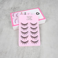NOTES FOR LATER Daily & Cosplay Make-up Lashes 5 Pairs Small Devil False Eyelashes with Single Fish Line Stem