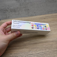 NPCtonerresetchips Professional Artist Pigments Set 12 Pure Color Pigments for Painting Mixed Media Art and Crafts