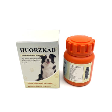 HUORZKAD Dietary supplements for animals Pet Friendly 1 Tablet 60 Count Digestive Immune Support Animal Dietary Supplements