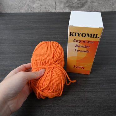 KIYOMIL Yarn Orange Wool Modern Minimalist Soft Durable for Knitting and Crochet Projects