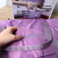 SofVelux Light Purple Travel Duffel Bag Foldable Lightweight Overnight Bag for Gym, Weekends & Getaways